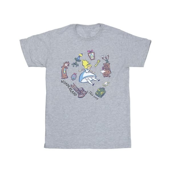 Disney Mens Alice In Wonderland Falling T-Shirt