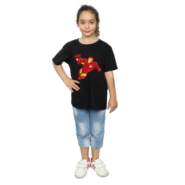 Marvel Girls Iron Man Simple Cotton T-Shirt