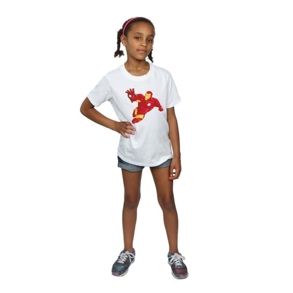 Marvel Girls Iron Man Simple Cotton T-Shirt