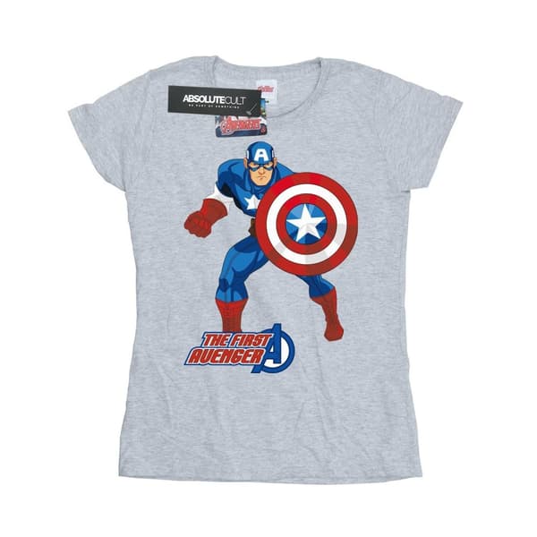 Marvel Womens/Ladies Captain America The First Avenger Cotton T-Shirt