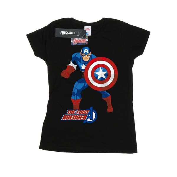 Marvel Womens/Ladies Captain America The First Avenger Cotton T-Shirt