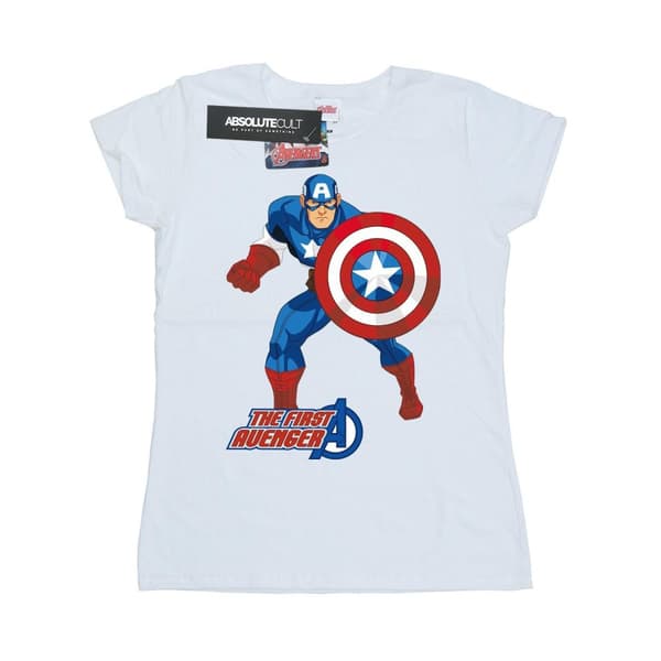 Marvel Womens/Ladies Captain America The First Avenger Cotton T-Shirt