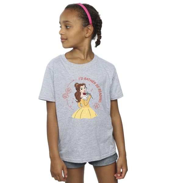 Disney Girls Beauty And The Beast I´d Rather Be Reading Cotton T-Shirt