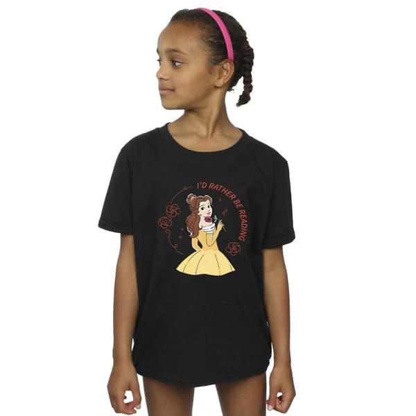 Disney Girls Beauty And The Beast I´d Rather Be Reading Cotton T-Shirt