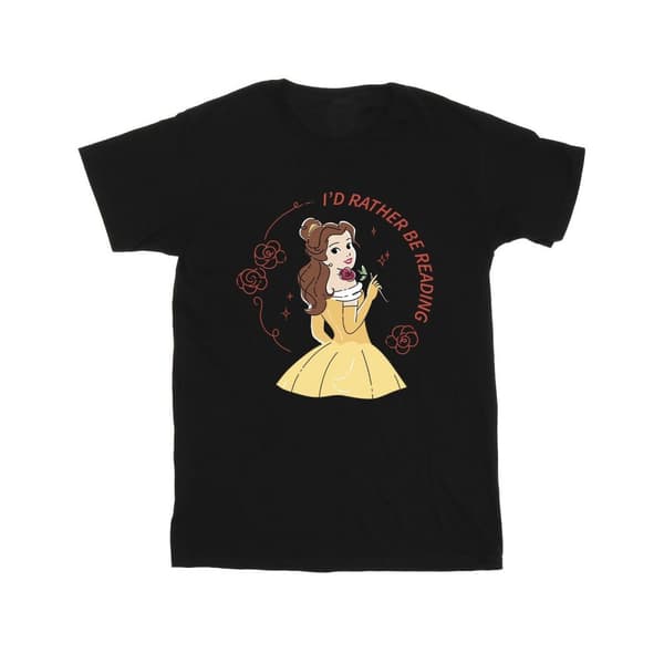 Disney Girls Beauty And The Beast I´d Rather Be Reading Cotton T-Shirt