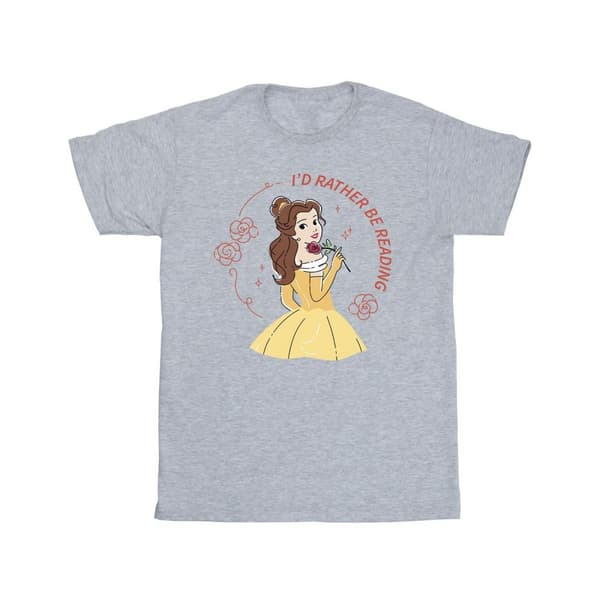 Disney Girls Beauty And The Beast I´d Rather Be Reading Cotton T-Shirt