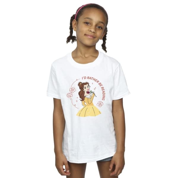 Disney Girls Beauty And The Beast I´d Rather Be Reading Cotton T-Shirt