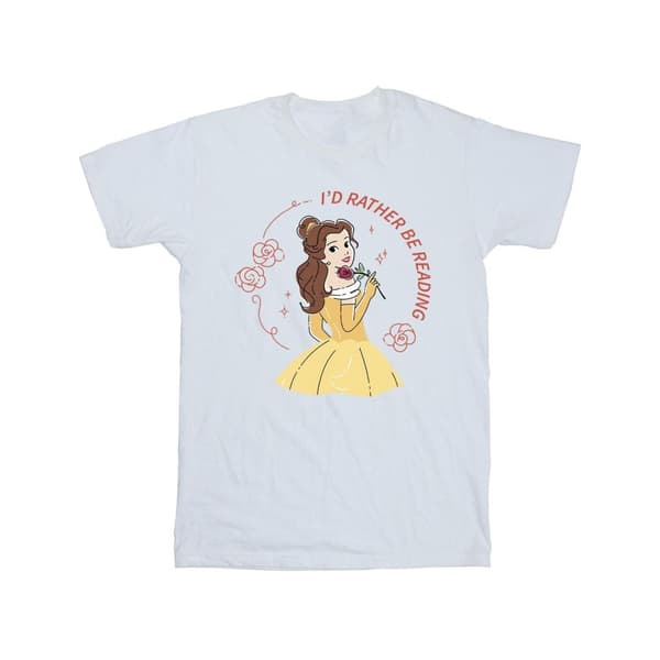 Disney Girls Beauty And The Beast I´d Rather Be Reading Cotton T-Shirt