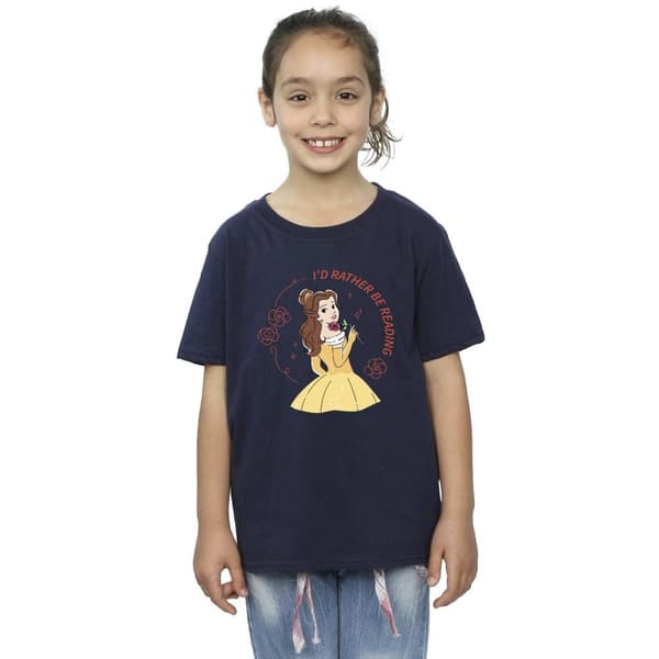 Disney Girls Beauty And The Beast I´d Rather Be Reading Cotton T-Shirt