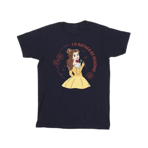 Disney Girls Beauty And The Beast I´d Rather Be Reading Cotton T-Shirt