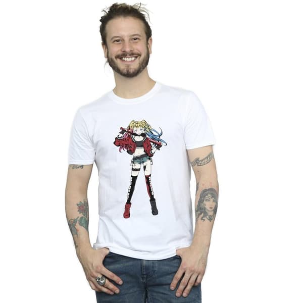 DC Comics Mens Harley Quinn Standing Pose T-Shirt