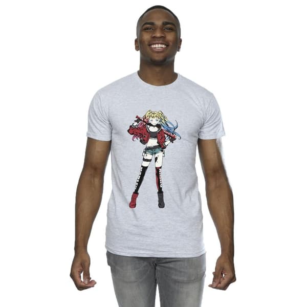 DC Comics Mens Harley Quinn Standing Pose T-Shirt
