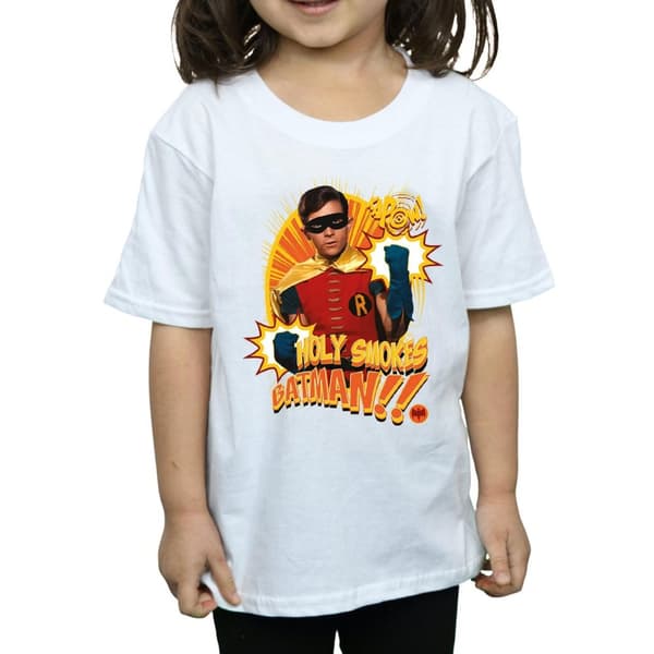 DC Comics T-shirt i bomull för flickor med Batman från TV-serien Holy Smokes