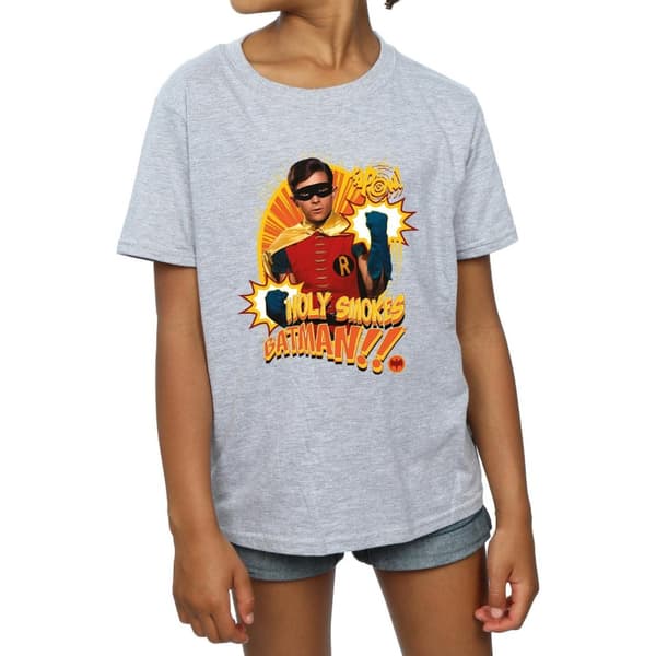 DC Comics T-shirt i bomull för flickor med Batman från TV-serien Holy Smokes