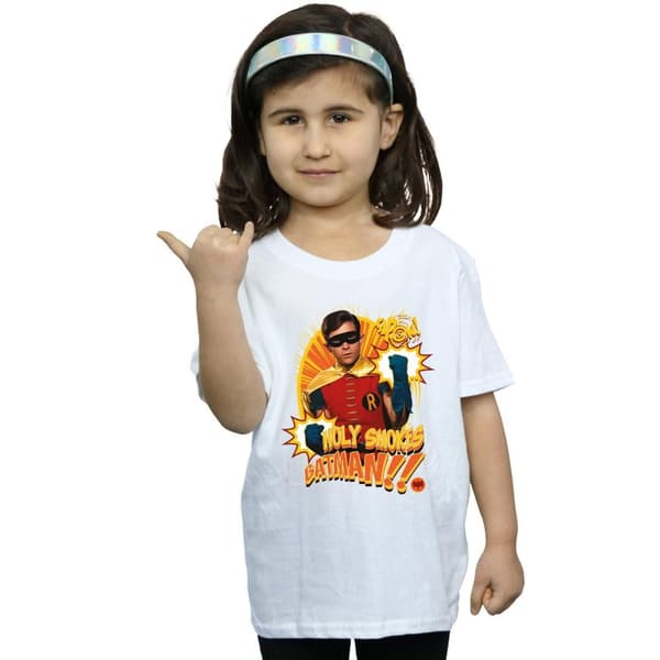 DC Comics T-shirt i bomull för flickor med Batman från TV-serien Holy Smokes