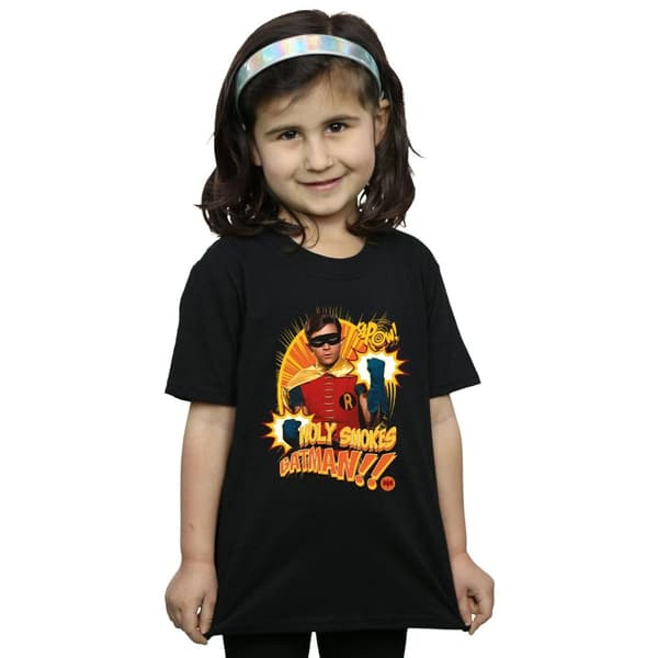 DC Comics T-shirt i bomull för flickor med Batman från TV-serien Holy Smokes