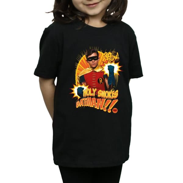 DC Comics T-shirt i bomull för flickor med Batman från TV-serien Holy Smokes