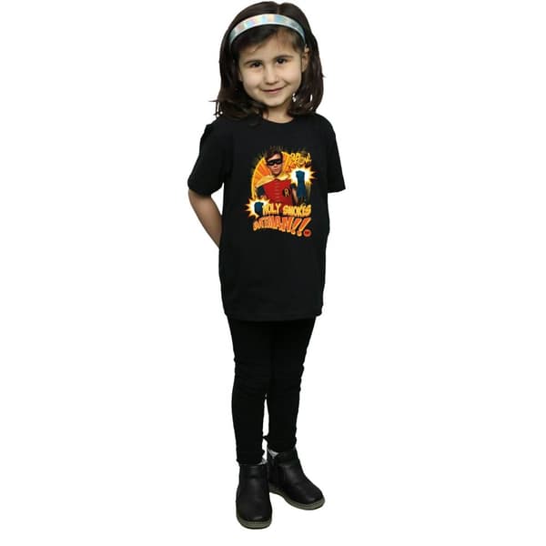 DC Comics T-shirt i bomull för flickor med Batman från TV-serien Holy Smokes