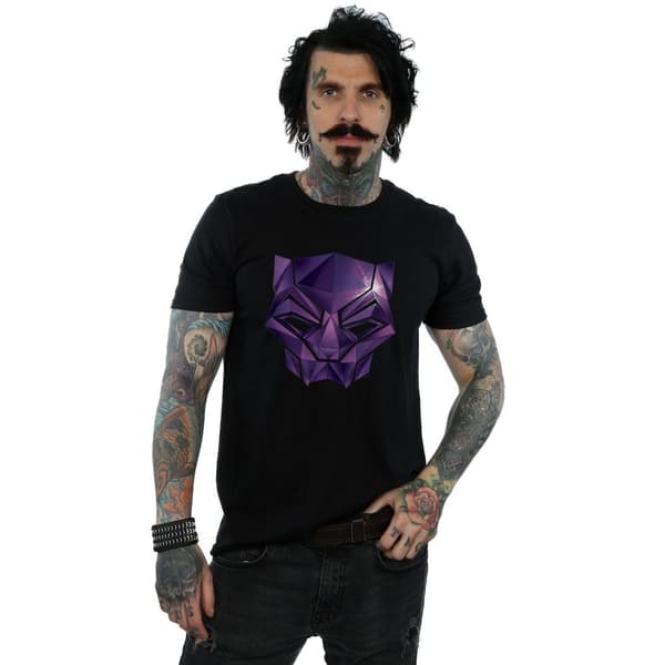 Marvel Mens Avengers Infinity War Black Panther Geometric T-Shirt