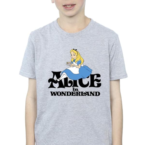 Disney Klassisk t-shirt för pojkar med Alice i underlandet som tedrickare
