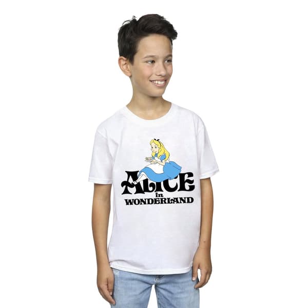 Disney Klassisk t-shirt för pojkar med Alice i underlandet som tedrickare