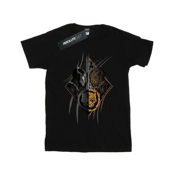 Marvel Womens/Ladies Black Panther Vs Killmonger Cotton Boyfriend T-Shirt