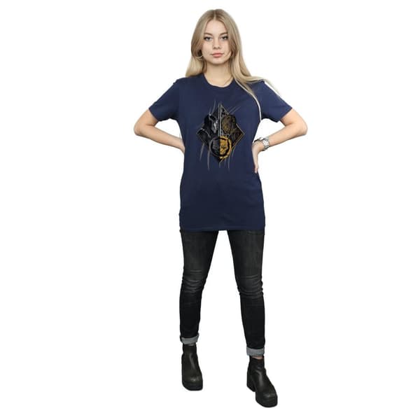 Marvel Womens/Ladies Black Panther Vs Killmonger Cotton Boyfriend T-Shirt
