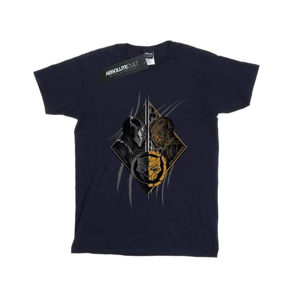 Marvel Womens/Ladies Black Panther Vs Killmonger Cotton Boyfriend T-Shirt