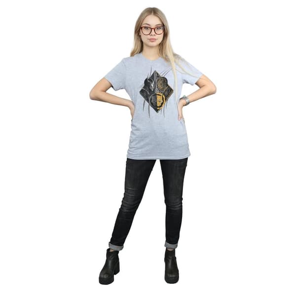 Marvel Womens/Ladies Black Panther Vs Killmonger Cotton Boyfriend T-Shirt
