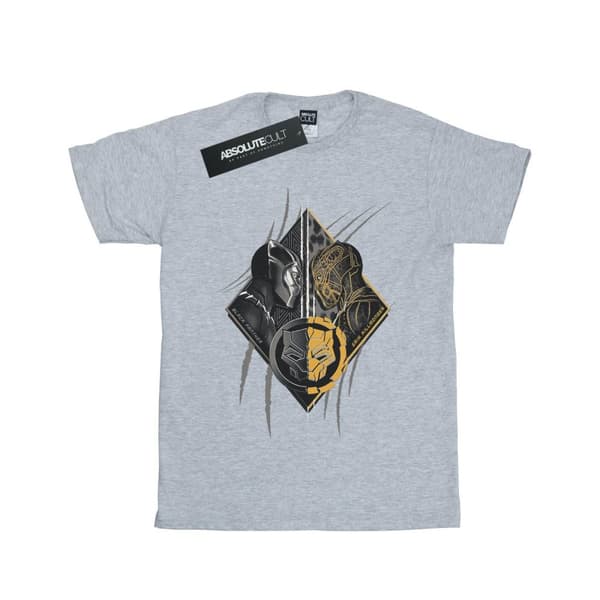 Marvel Womens/Ladies Black Panther Vs Killmonger Cotton Boyfriend T-Shirt