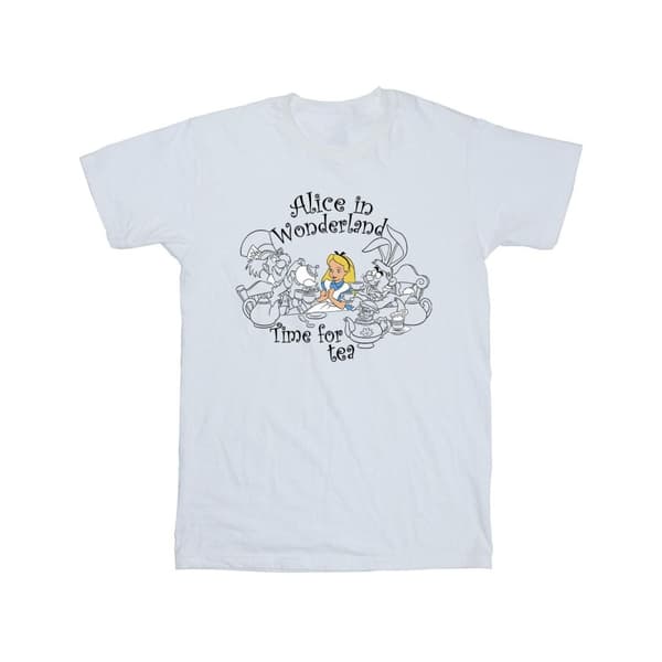 Disney Mens Alice In Wonderland Time For Tea T-Shirt