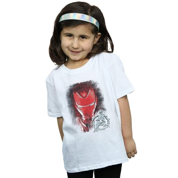 Marvel Girls Avengers Endgame Iron Man T-shirt i borstad bomull
