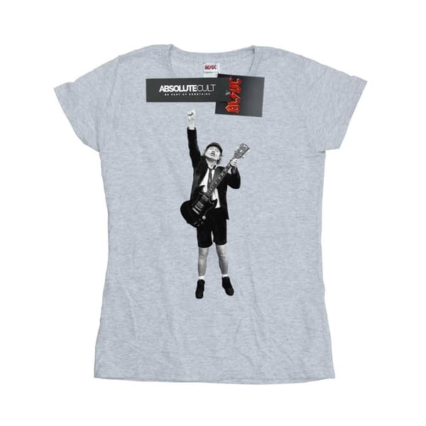AC/DC Womens/Ladies Angus Young Cut Out Cotton T-Shirt