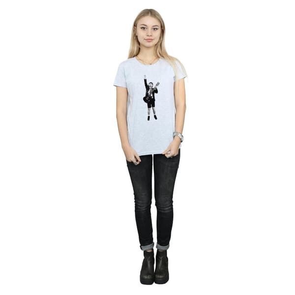 AC/DC Womens/Ladies Angus Young Cut Out Cotton T-Shirt