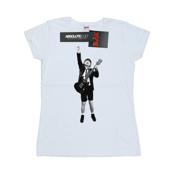 AC/DC Womens/Ladies Angus Young Cut Out Cotton T-Shirt