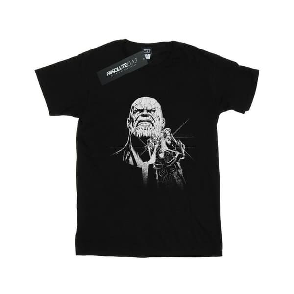 Marvel Womens/Ladies Avengers Infinity War Fierce Thanos Cotton Boyfriend T-Shirt Black XL
