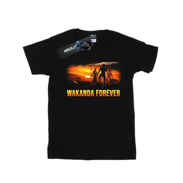 Marvel Mens Black Panther Wakanda Forever T-Shirt
