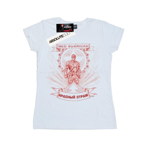 Marvel Dam/Tjej Black Widow Movie Red Guardian Propaganda T-shirt i bomull