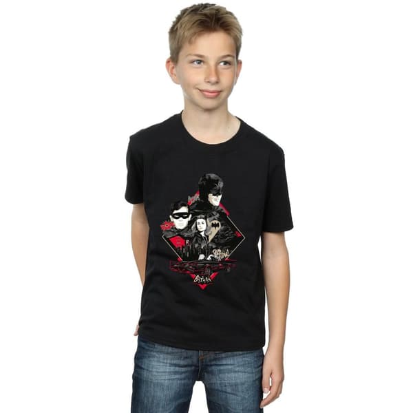 DC Comics Boys Batman TV Series Character Skyline T-Shirt