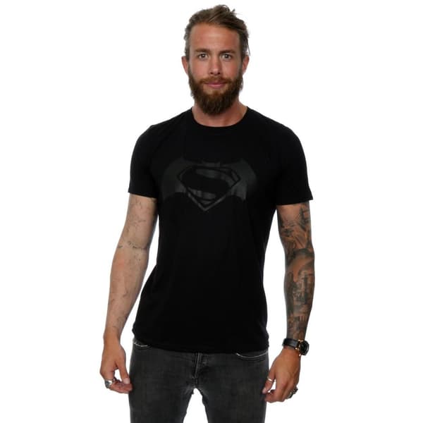 DC Comics Mens Batman v Superman Logo Print T-Shirt