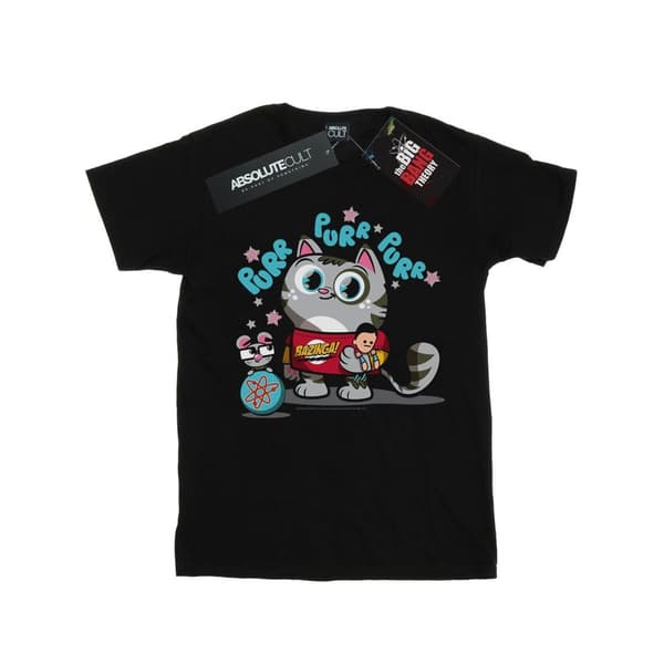 The Big Bang Theory Womens/Ladies Bazinga Kitty Cotton Boyfriend T-Shirt