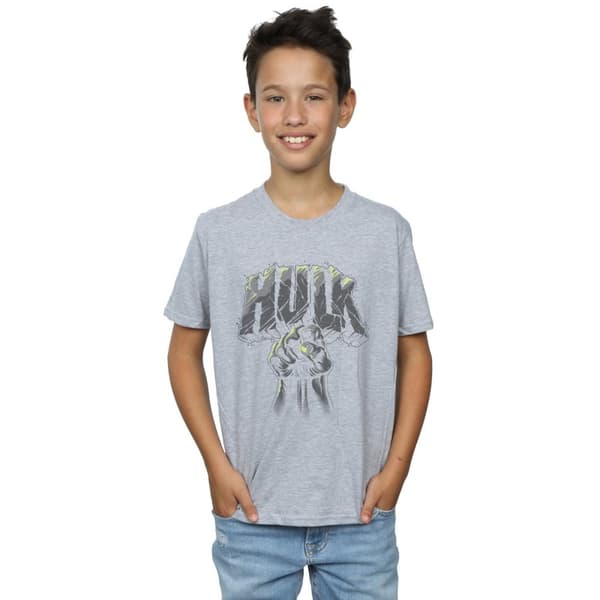 Marvel Boys Hulk Punch Logo T-Shirt