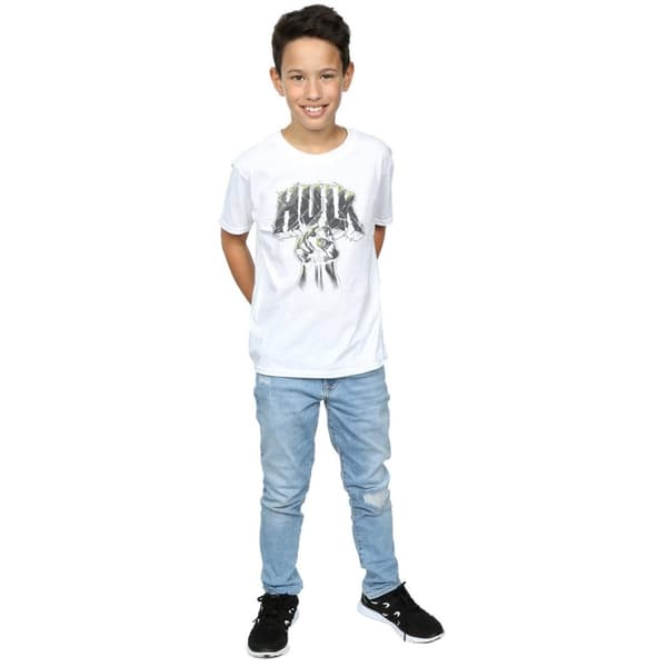 Marvel Boys Hulk Punch Logo T-Shirt