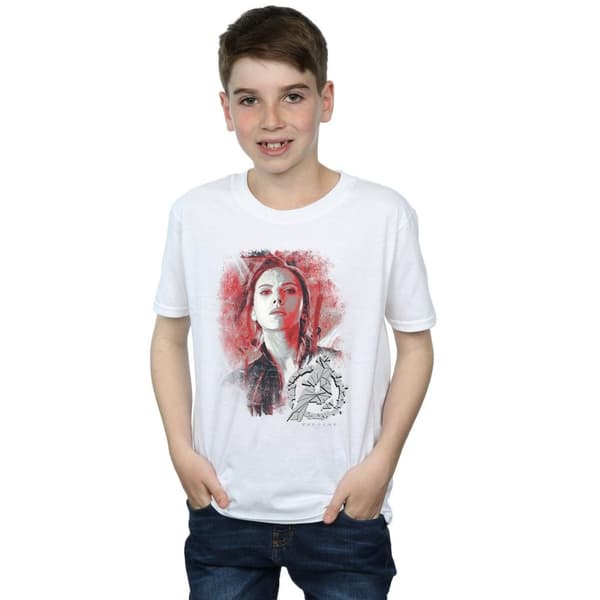 Marvel Boys Avengers Endgame Black Widow Brushed T-Shirt