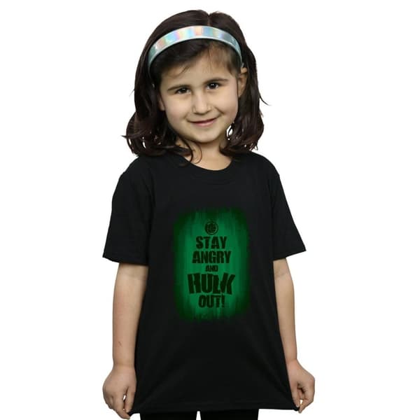 Marvel T-shirt i bomull för flickor - Hulken Stay Angry