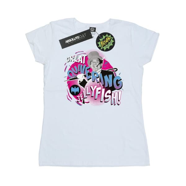 DC Comics Womens/Ladies Batman TV Series The Penguin Jellyfish Cotton T-Shirt White S
