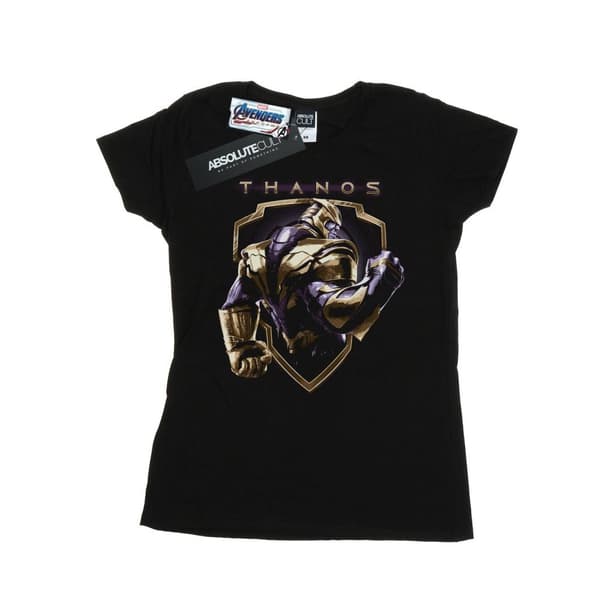 Marvel Dam/Tjej Avengers Endgame Thanos Shield Bomulls-T-shirt
