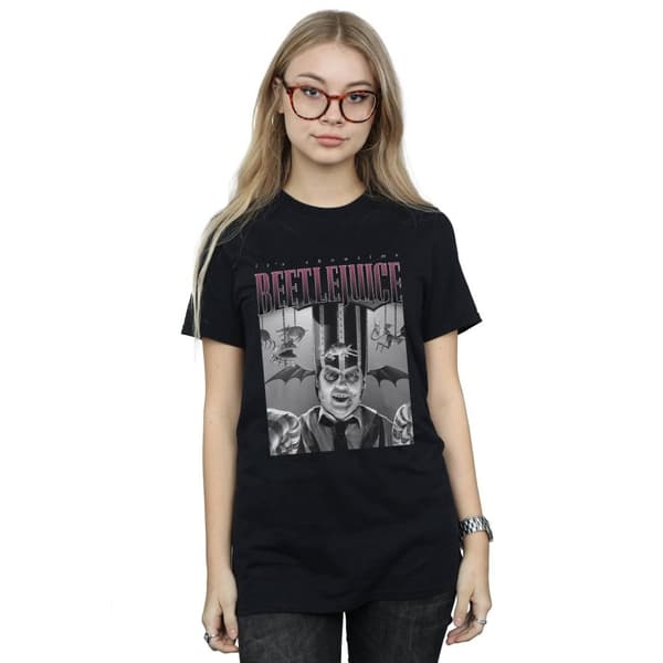 Beetlejuice Womens/Ladies Circus Homage Cotton Boyfriend T-Shirt