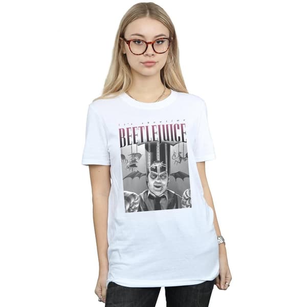 Beetlejuice Womens/Ladies Circus Homage Cotton Boyfriend T-Shirt