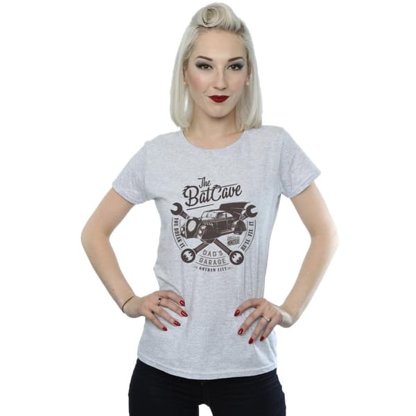 DC Comics Womens/Ladies Batman Dad´s Garage Cotton T-Shirt